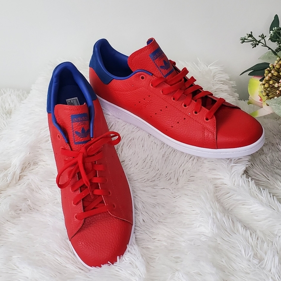 Adidas originals Stan Smith Woven men's trainers shoes sneakers Red Size 13 - Picture 1 of 13